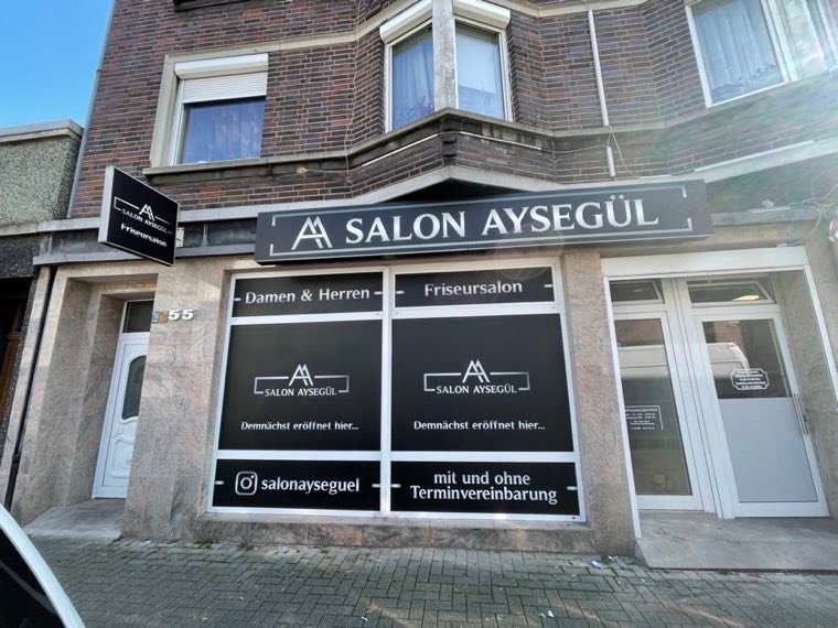 Salon Aysegül – Schaufensterfolierung & Schild